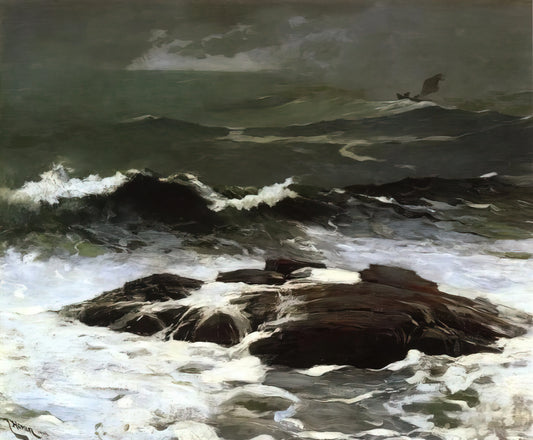 Winslow Homer Gulf Stream Print: A Masterpiece of American Realism and Maritime Drama - SUMMER SQUALL 1904 by Winslow Homer