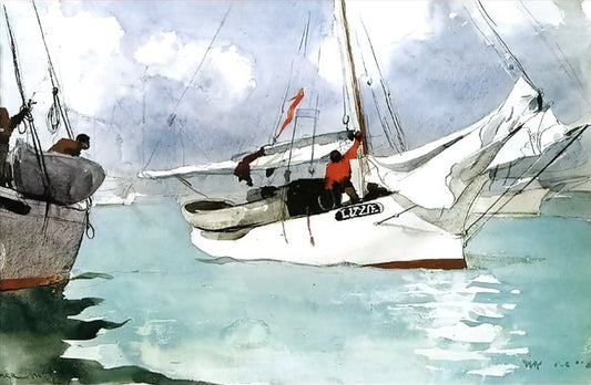 Winslow Homer Photography: Unraveling the Visionary's Relationship with the Camera - FISHING BOATS KEY WEST by Winslow Homer