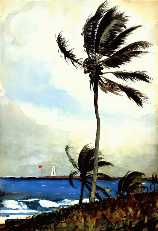 Winslow Homer Prints: Capturing the American Spirit Through Masterful Art Reproduction - PALM TREE NASSAU by Winslow Homer