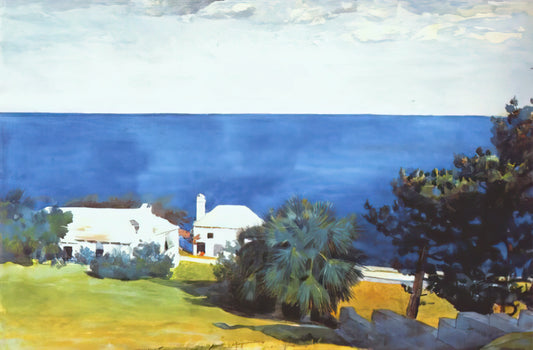 Winslow Homer Winter: The Master's Frostbitten Vision of American Resilience - SHORE AT BERMUDA by Winslow Homer