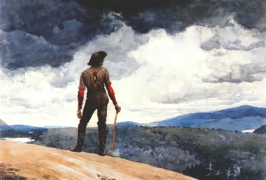 Winslow Homer's Saco Bay: A Masterpiece of American Realism and Coastal Majesty - THE WOODCUTTER by Winslow Homer