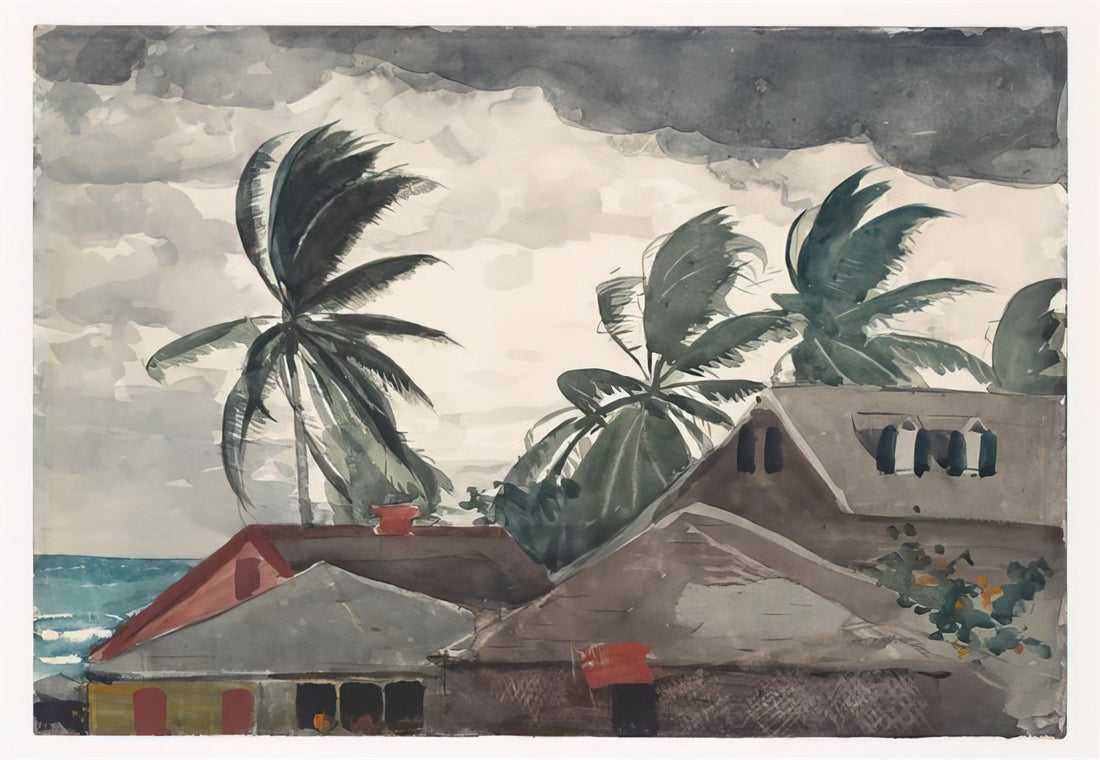 Winslow Homer's 'Fresh Air': Capturing the American Spirit in Art - HURRICANE BAHAMAS 1898 by Winslow Homer