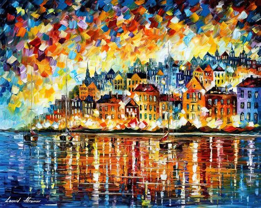Winter by Leonid Afremov: A Vibrant Celebration of Snowy Scenes in Art - Leonid Afremov by Leonid Afremov