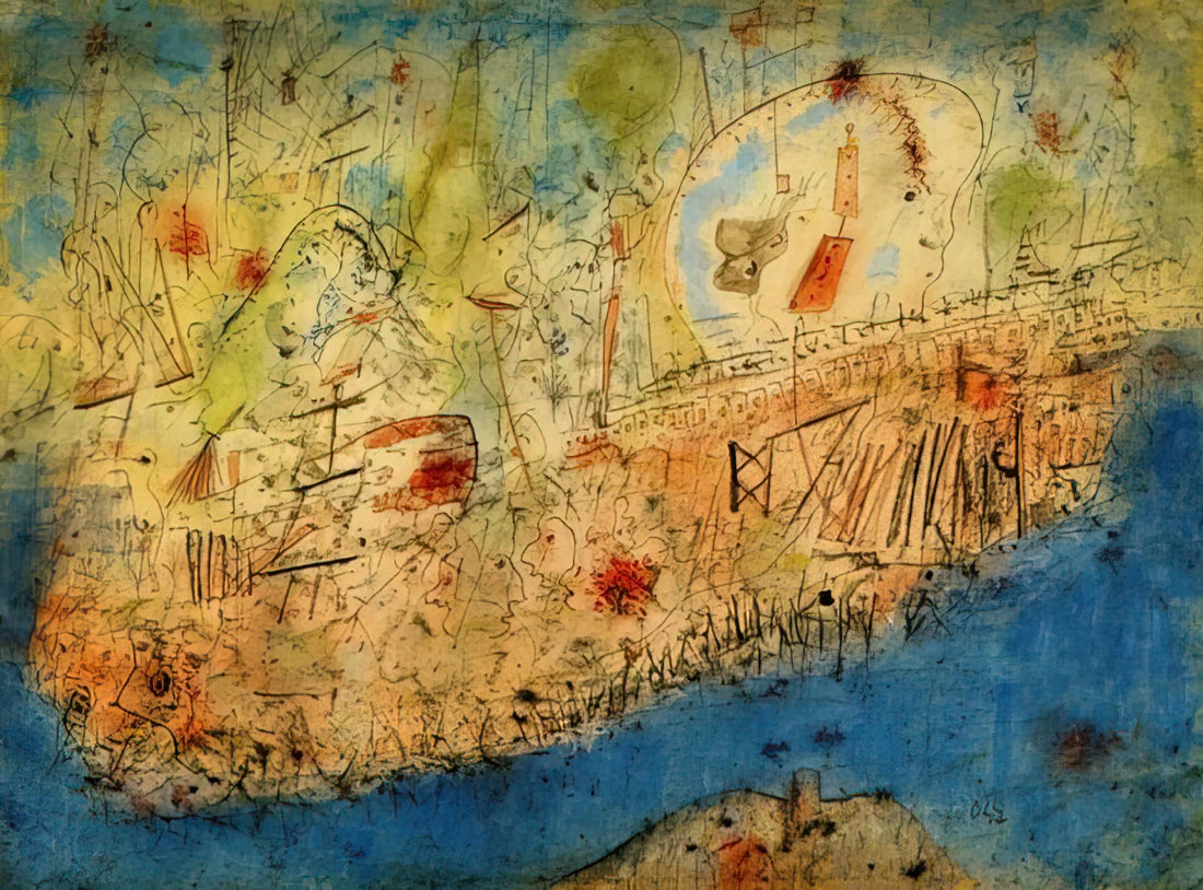 Wols Untitled: The Enigmatic Masterpiece of Tachisme and Post-War Abstraction - Camp des Milles - 1940 by Wols