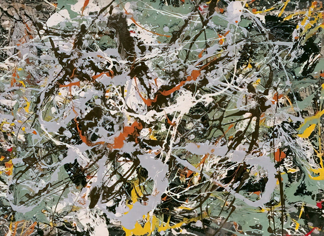 Works by Jackson Pollock: Decoding the Revolutionary Drip Paintings of an American Icon - UNTITLED GREEN SILVER 1949 by Jackson Pollock