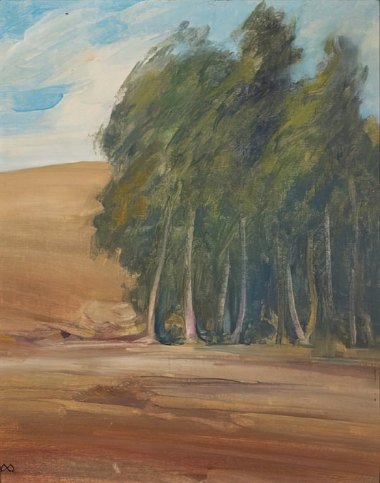 Xavier Martinez Acrylic Print: Capturing Tonalism's Ethereal Beauty - A Grove of Windswept Trees - Tonalism by Xavier Martinez