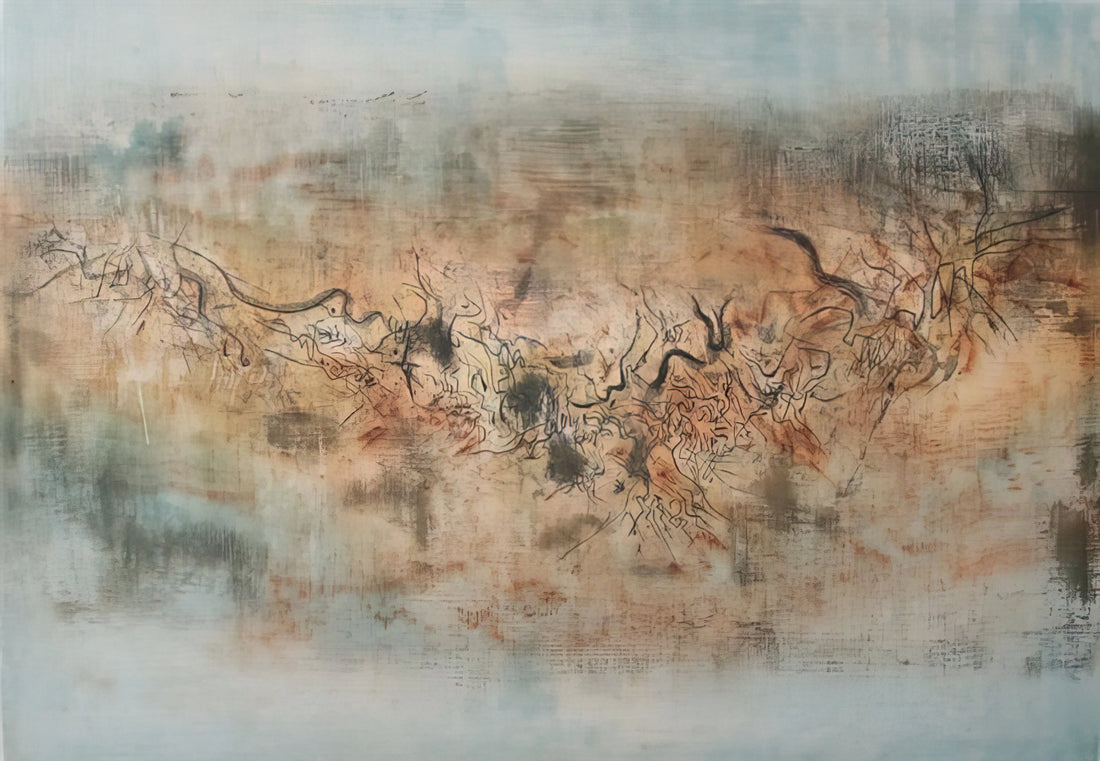 Zao Wou-Ki: The Master of Lyrical Abstraction Between East and West - VENT ET POUSSI RE 1957 by Zao Wou-Ki