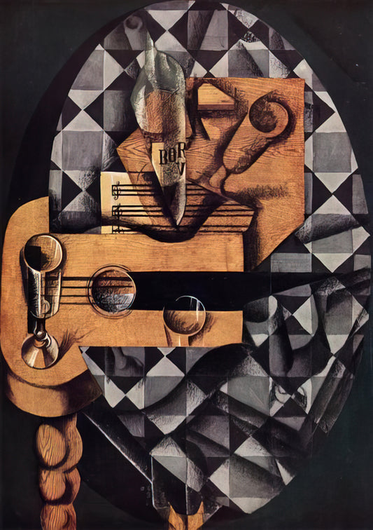 Warum ist Juan Gris' "Gitarre und Zeitung" ein Meisterwerk des Synthetischen Kubismus?