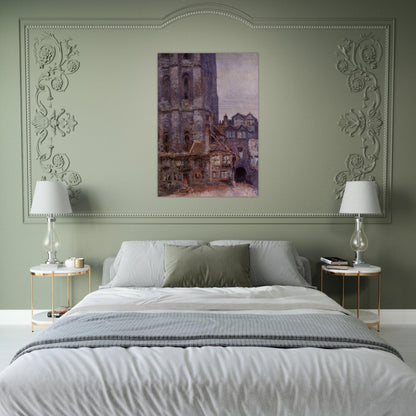 The Cour d'Albane, Grey Weather - claude monet Brushed Aluminum Print - 70x100 cm / 28x40 inches | claude monet Aluminum Print | claude monet Prints