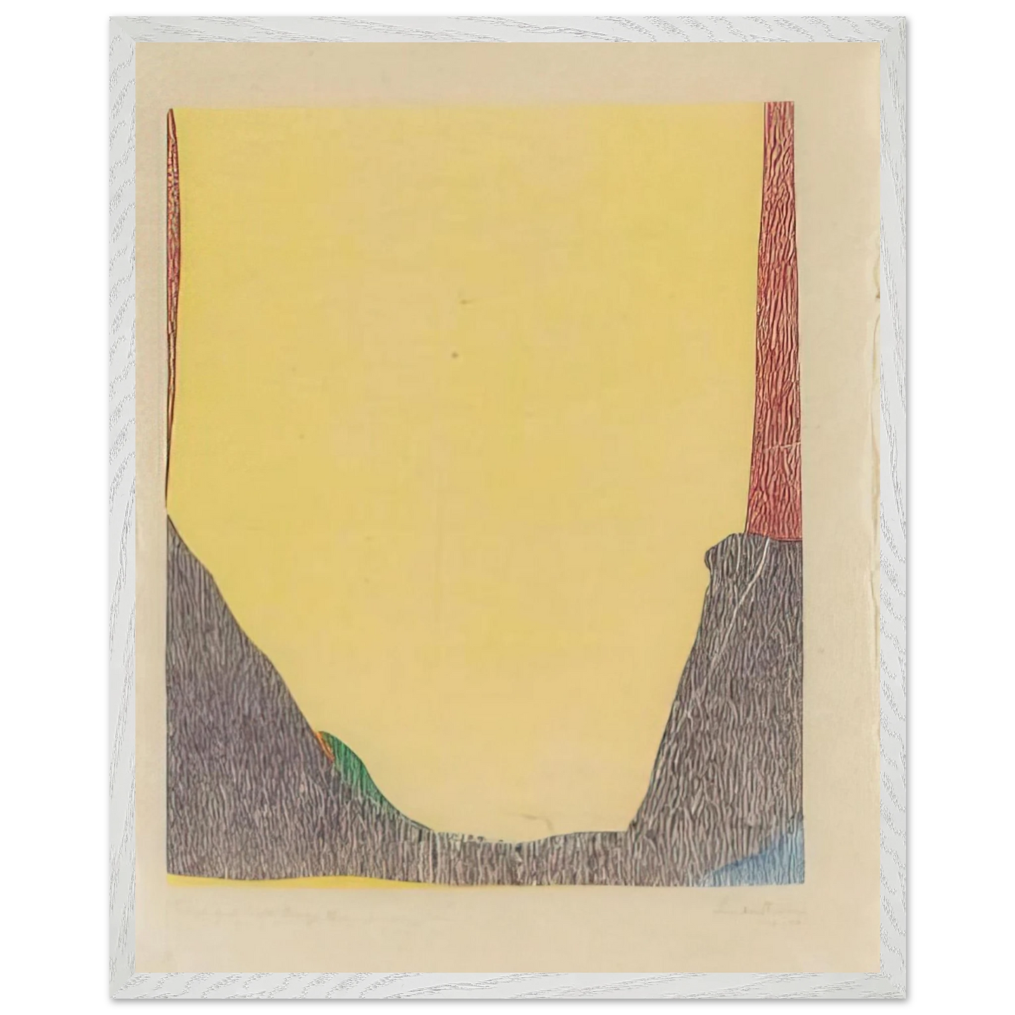 Helen Frankenthaler - East and Beyond - 1973 Wall art - 13x18 cm / 5x7 inches - Premium Wooden Framed Poster With Fine Art Paper - Black frame