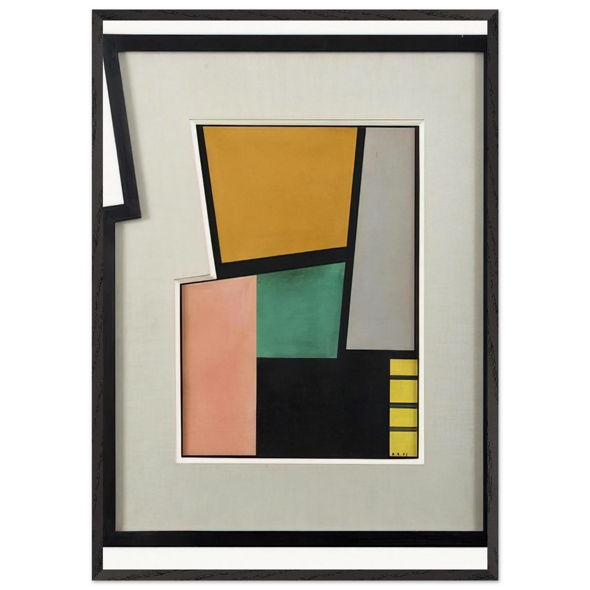 Negal - 1943 - Carmelo Arden Quin Framed Art Print – Black Wooden Frame - Default Title - -Framed Art Print