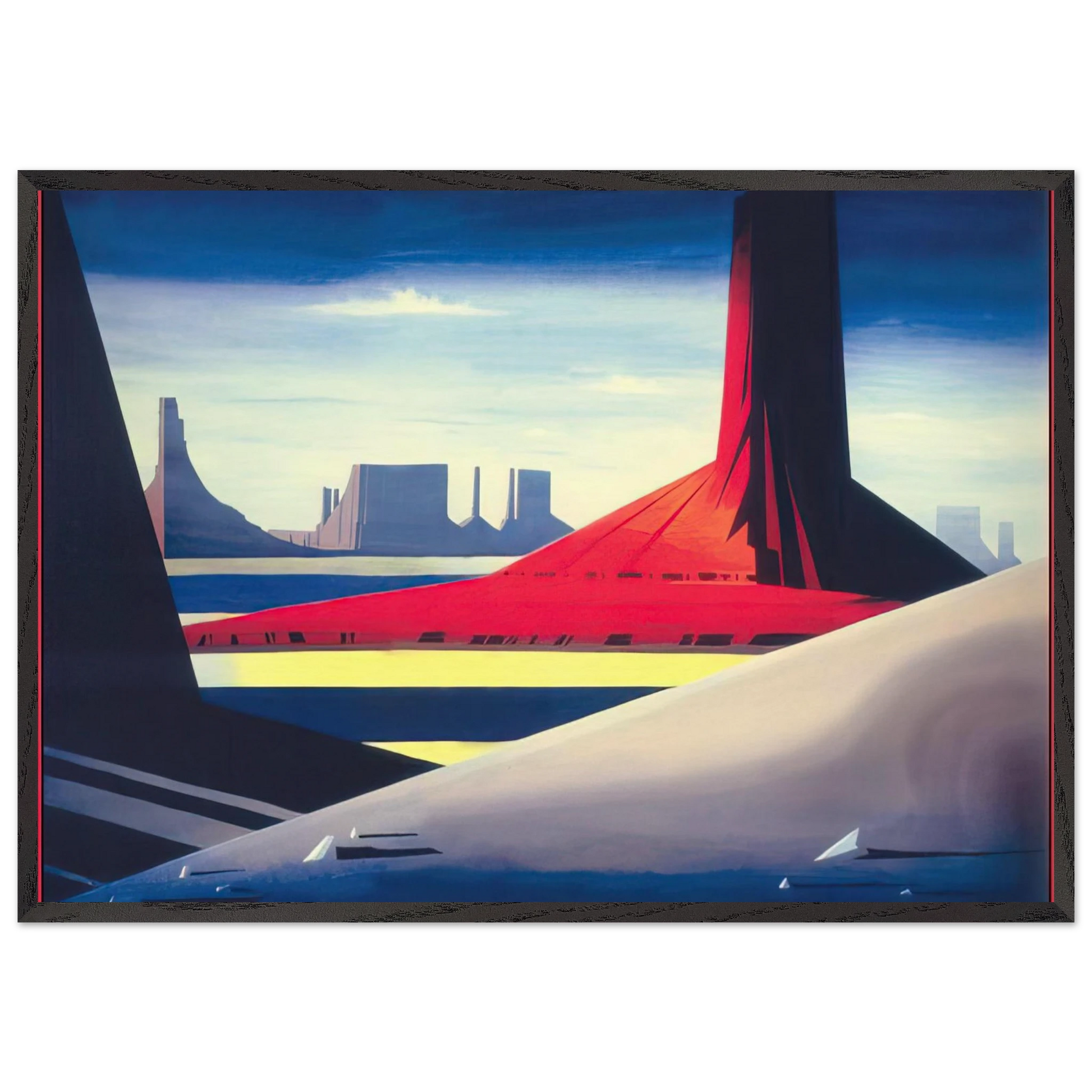 Monument Valley - Eyvind Earle Framed Art Print – Black Wooden Frame - Default Title - -Framed Art Print