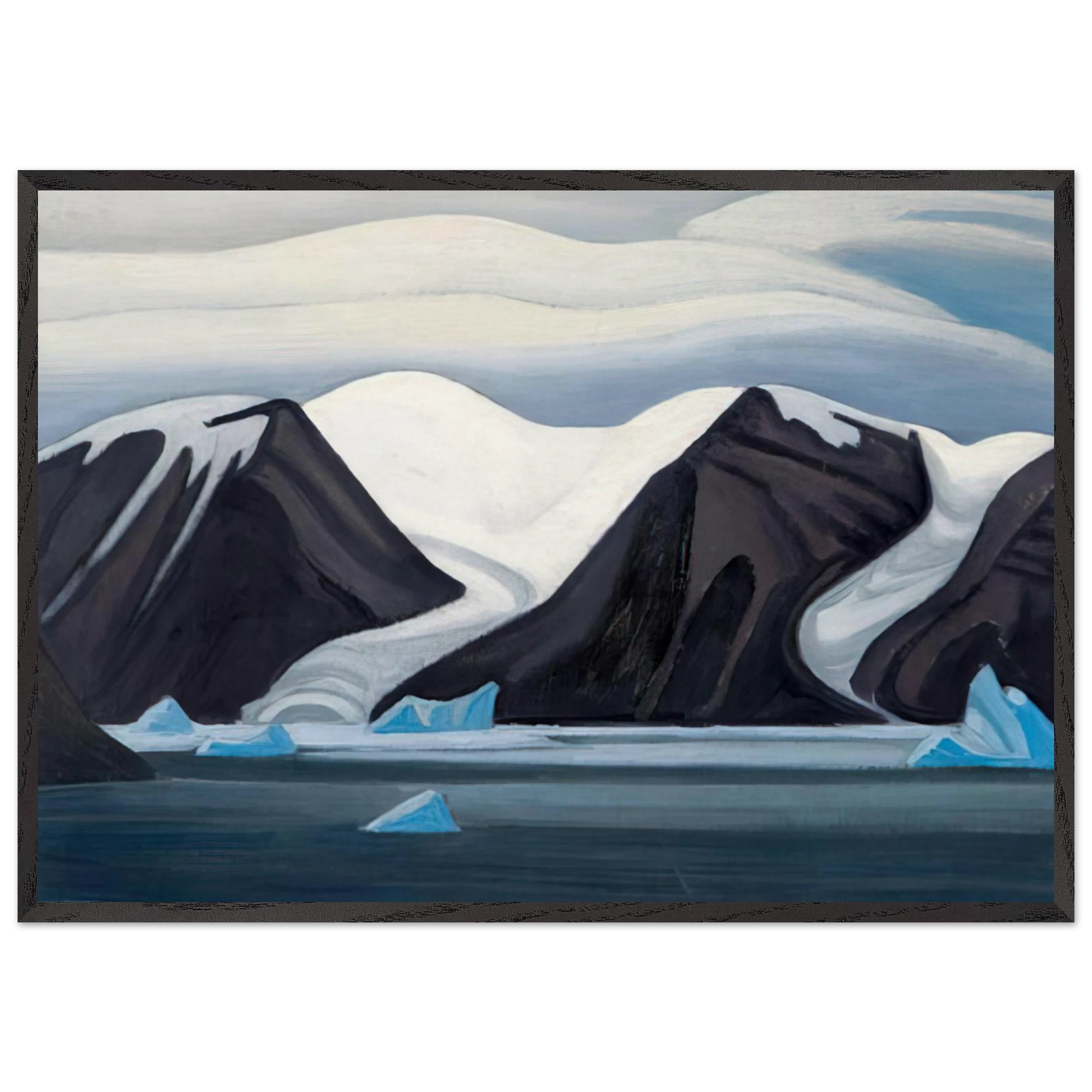 Nerke Greenland - 1930 - Lawren Harris Framed Art Print – Black Wooden Frame - Default Title - -Framed Art Print