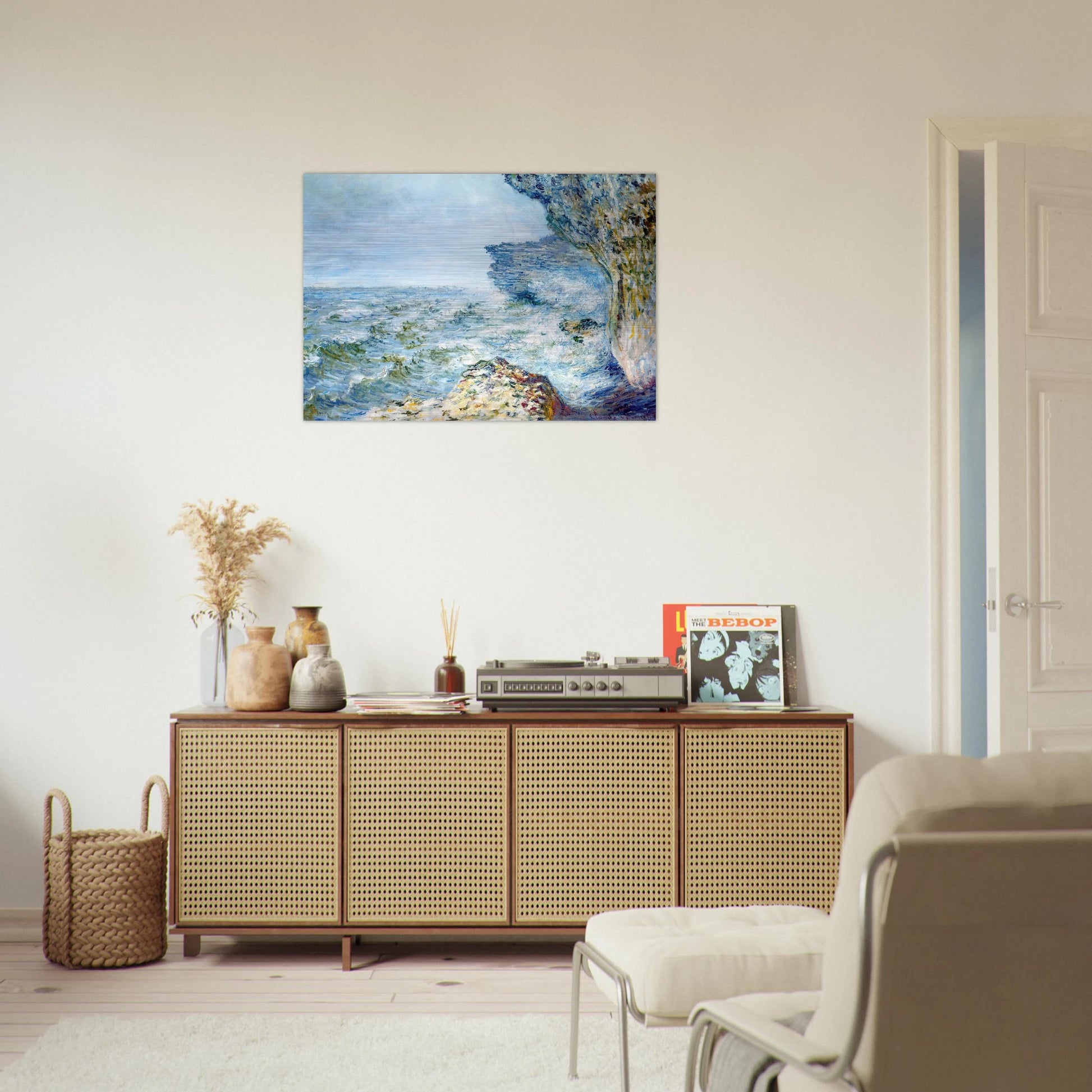 The Sea at Fecamp - claude monet Brushed Aluminum Print - 70x100 cm / 28x40 inches | claude monet Aluminum Print | claude monet Prints