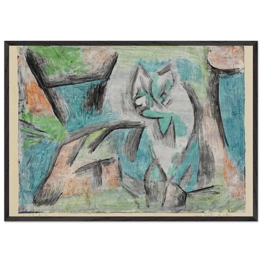 A KIND OF CAT 1937 - Paul Klee Framed Art Print – Black Wooden Frame - Default Title - -Framed Art Print
