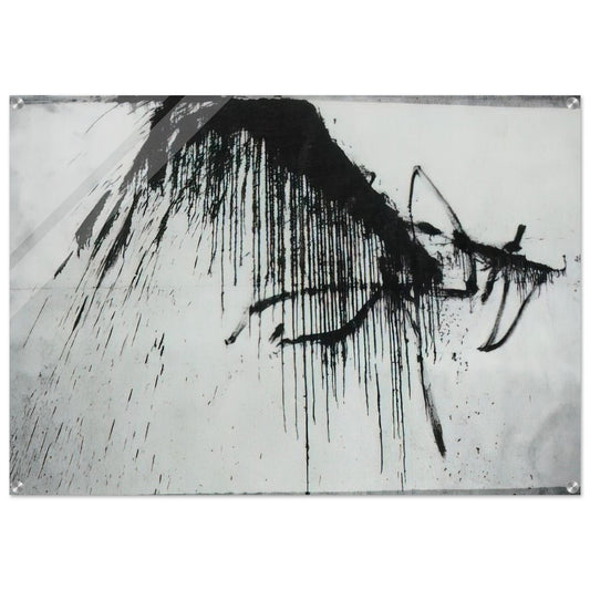 NIGHT IN THE HOTEL ABSTRACT IN BLACK AND WHITE - Salvador Dali Acrylic Print - 70x100 cm / 28x40″ inches