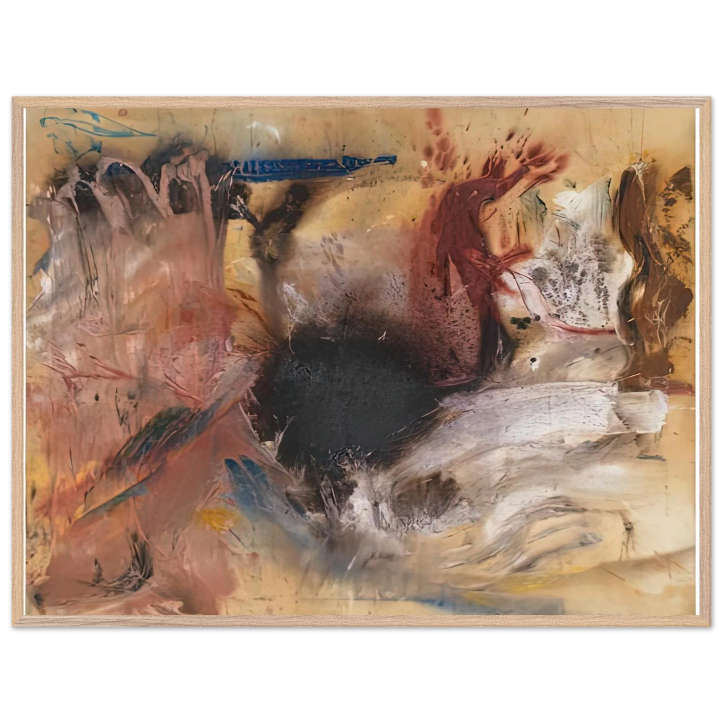Helen Frankenthaler - Sun Spot, 1954- Wall Art - 30x40 cm / 12x16 inches - Premium Wooden Framed Poster With Fine Art Paper - Black frame