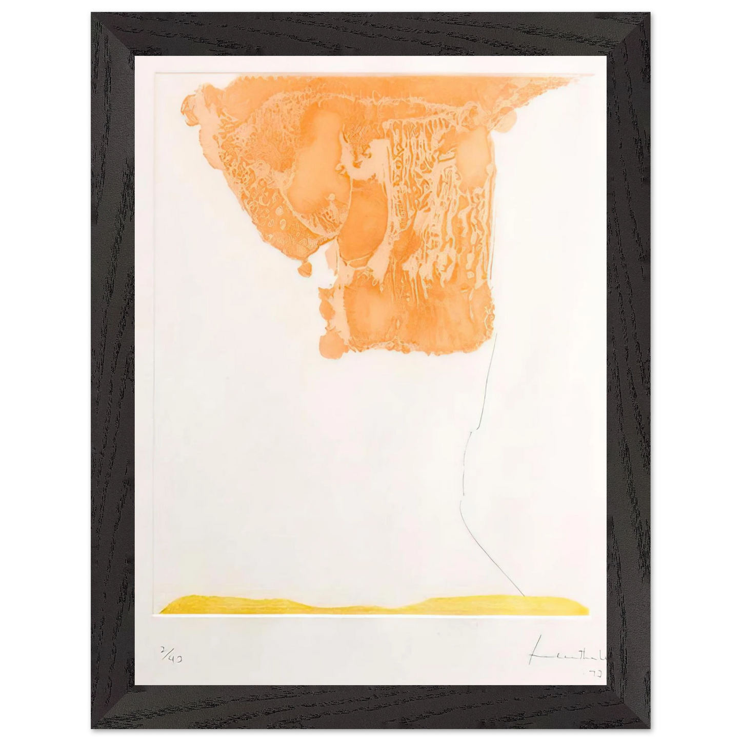 Helen Frankenthaler - Pranzo Italiano - 1973 Wall art - 15x20 cm / 6x8 inches - Premium Wooden Framed Poster With Fine Art Paper - White frame