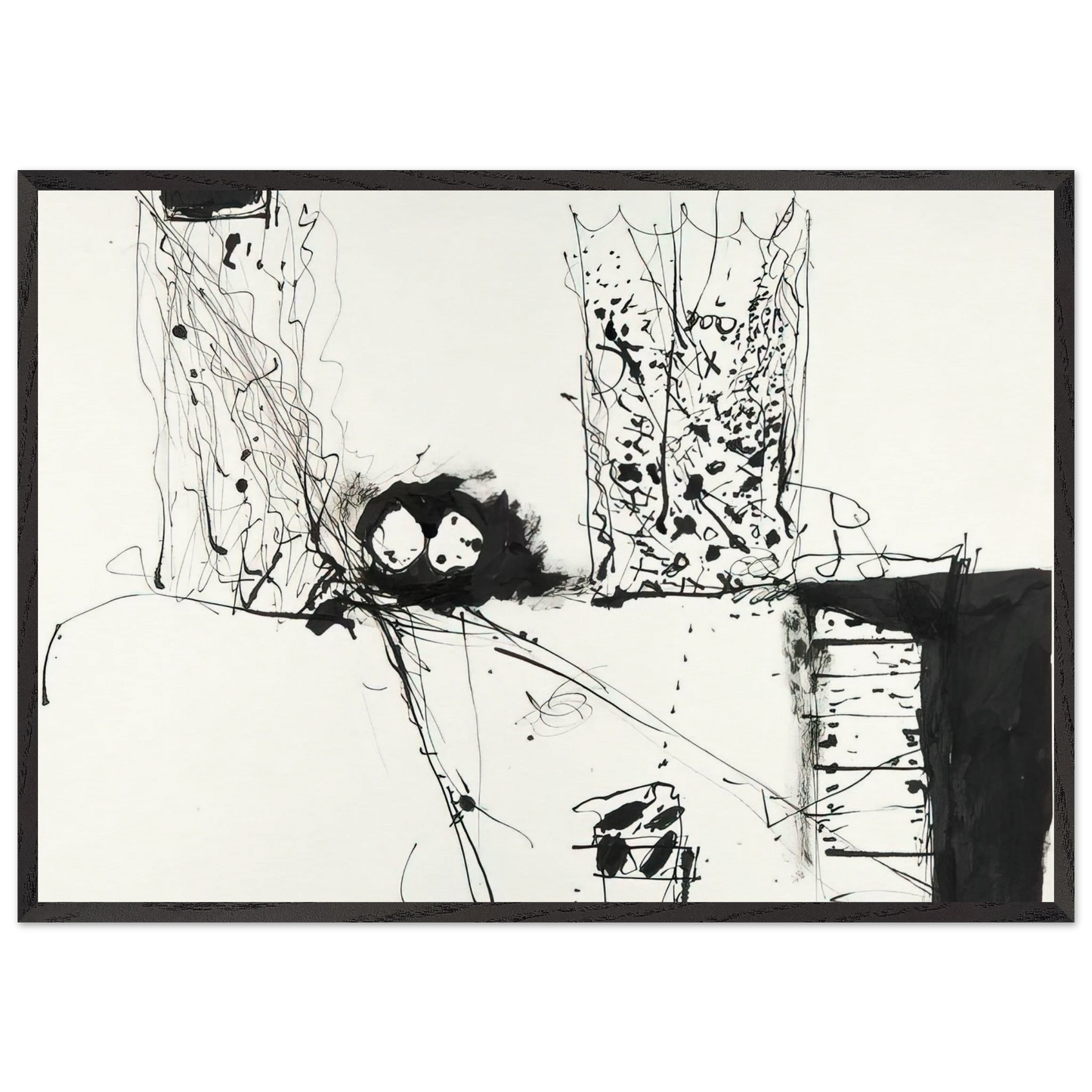 Tree House - 1981 - Gene Davis Framed Art Print – Black Wooden Frame - Default Title - -Framed Art Print