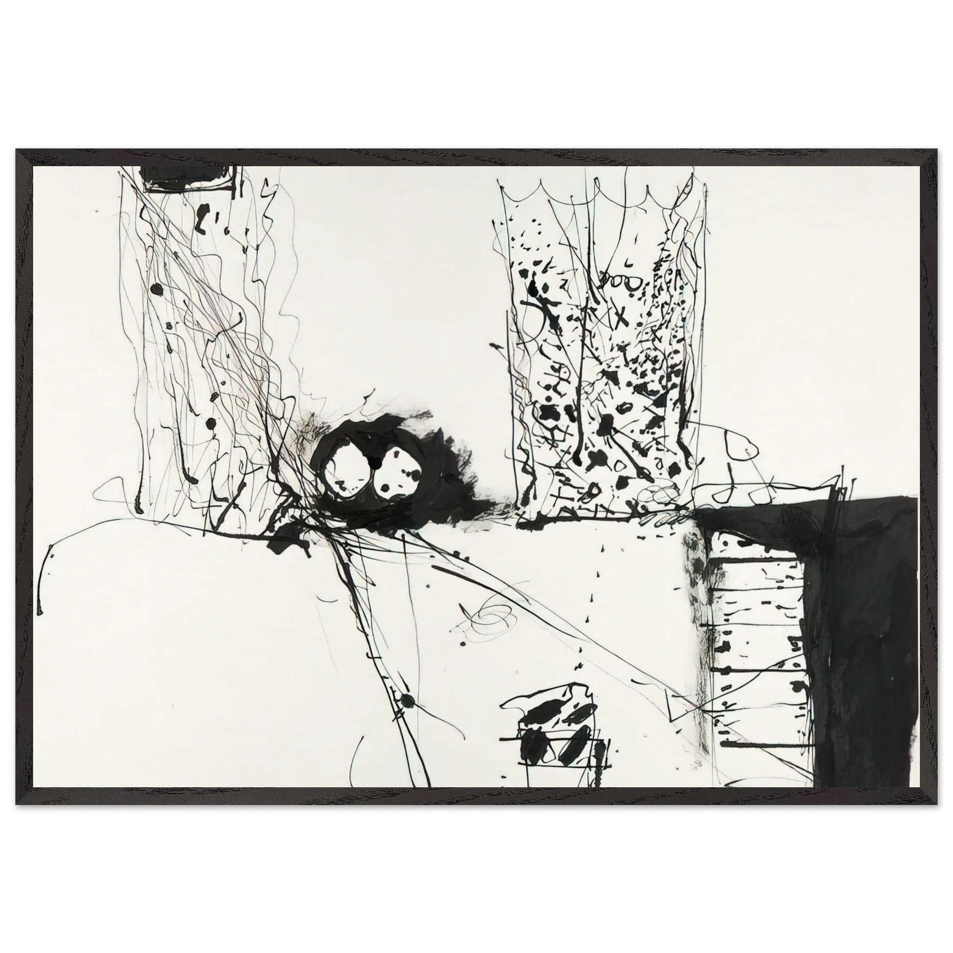 Tree House - 1981 - Gene Davis Framed Art Print – Black Wooden Frame - Default Title - -Framed Art Print