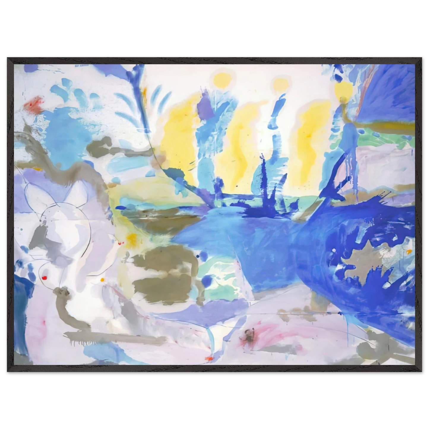 Helen Frankenthaler - Basque Beach - 1958 Wall art - 20x25 cm / 8x10 inches - Fine Art Poster - -