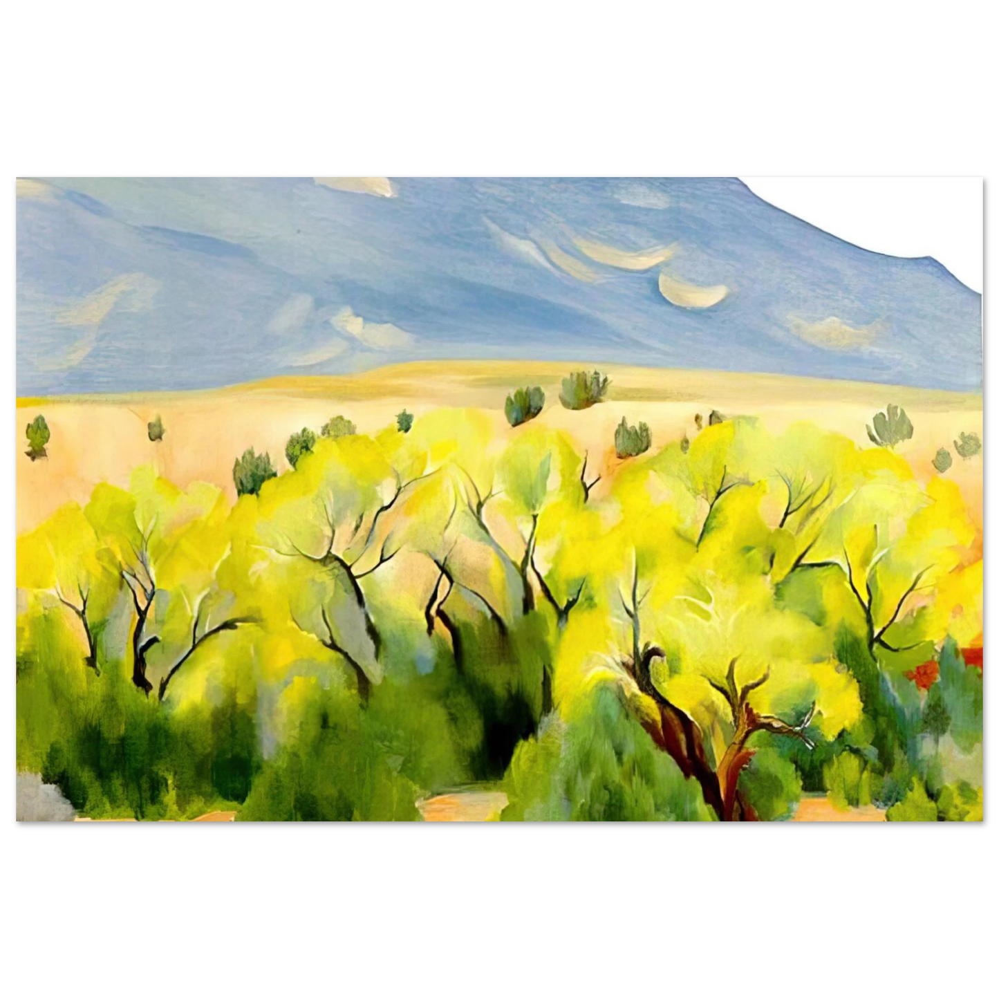 Georgia O'Keeffe - Cottonwood III Fine Art Poster - 40x60 cm / 16x24 inches