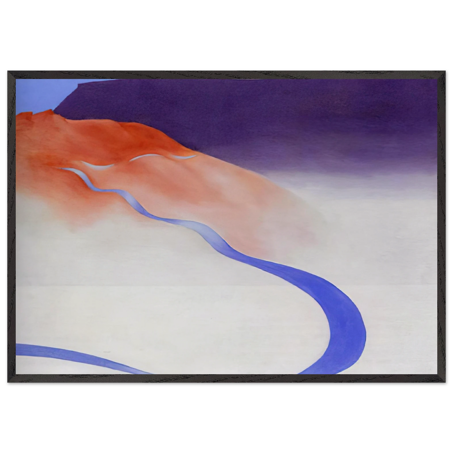 Road to the Ranch - Georgia OKeeffe 70x100 cm / 28x40 inches Framed Art Print – Black Wooden Frame