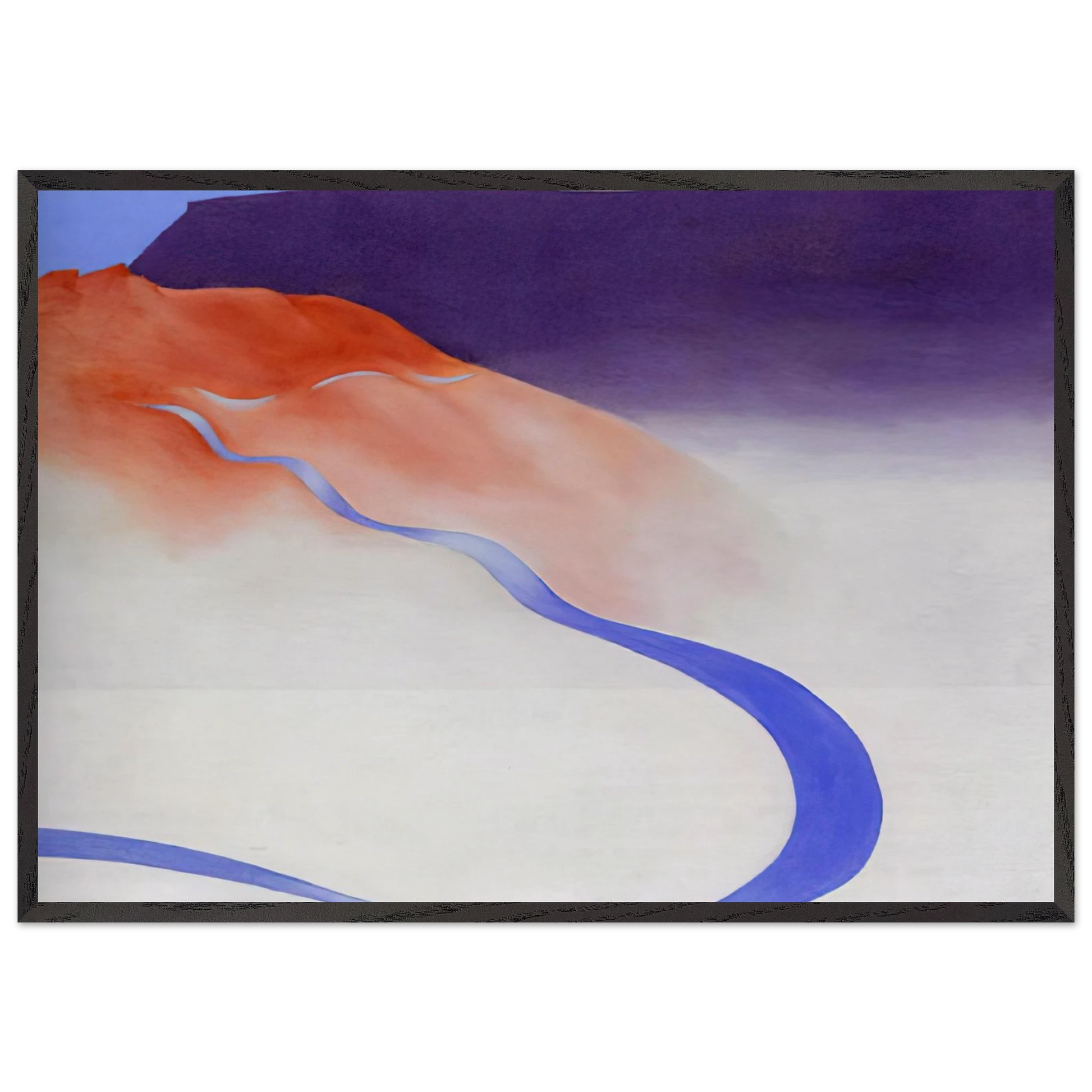 Road to the Ranch - Georgia OKeeffe 70x100 cm / 28x40 inches Framed Art Print – Black Wooden Frame