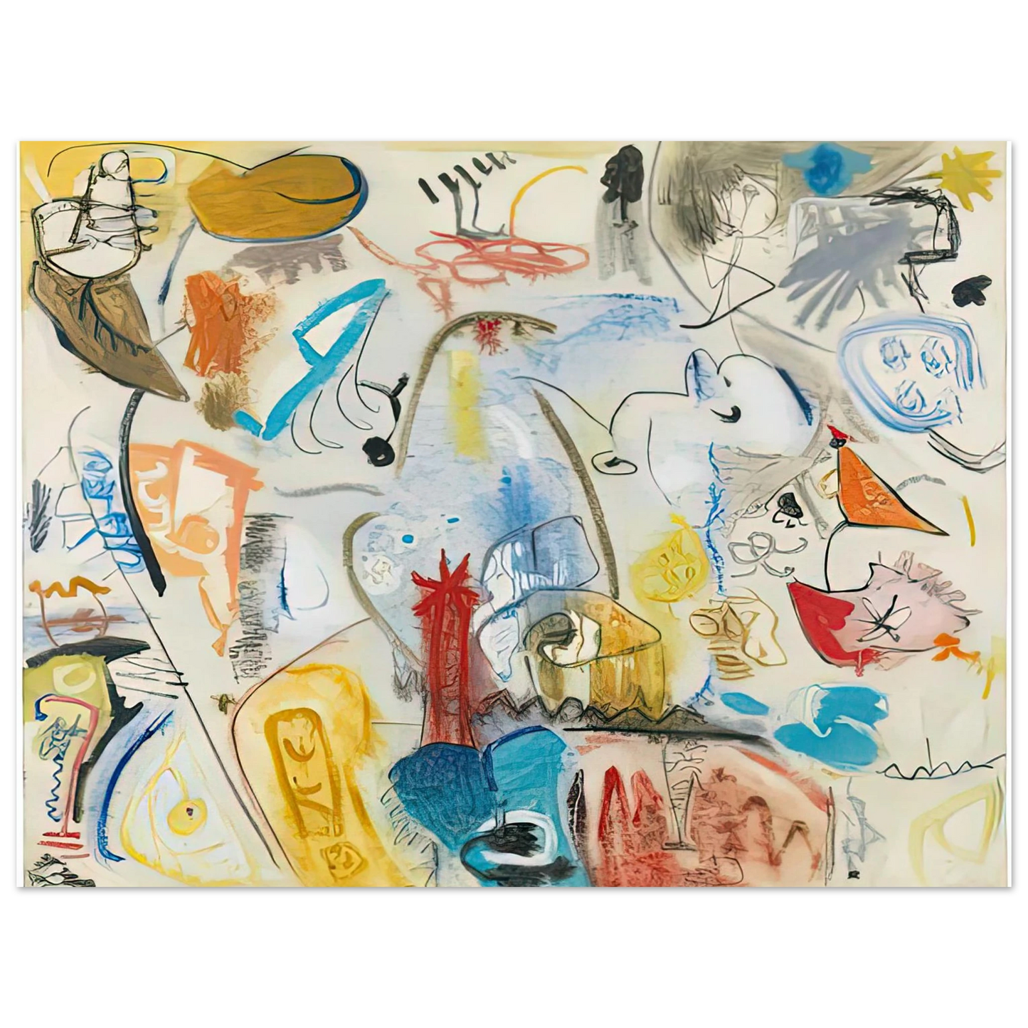 Helen Frankenthaler - Circus Landscape, 1951- Wall Art - 21x29.7 cm / 8x12" - Fine Art Poster - -