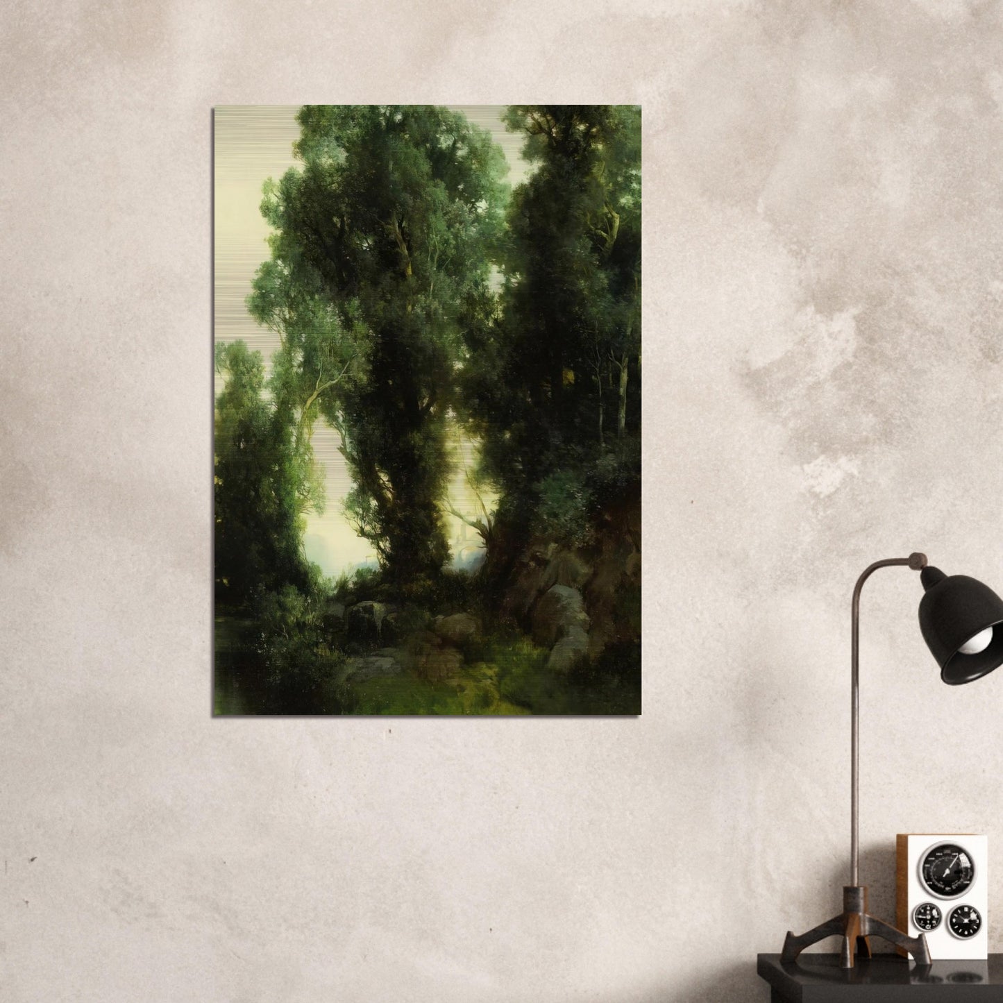 The Bathing Hole - Thomas Moran Brushed Aluminum Print - 70x100 cm / 28x40 inches | Thomas Moran Aluminum Print | Thomas Moran Prints