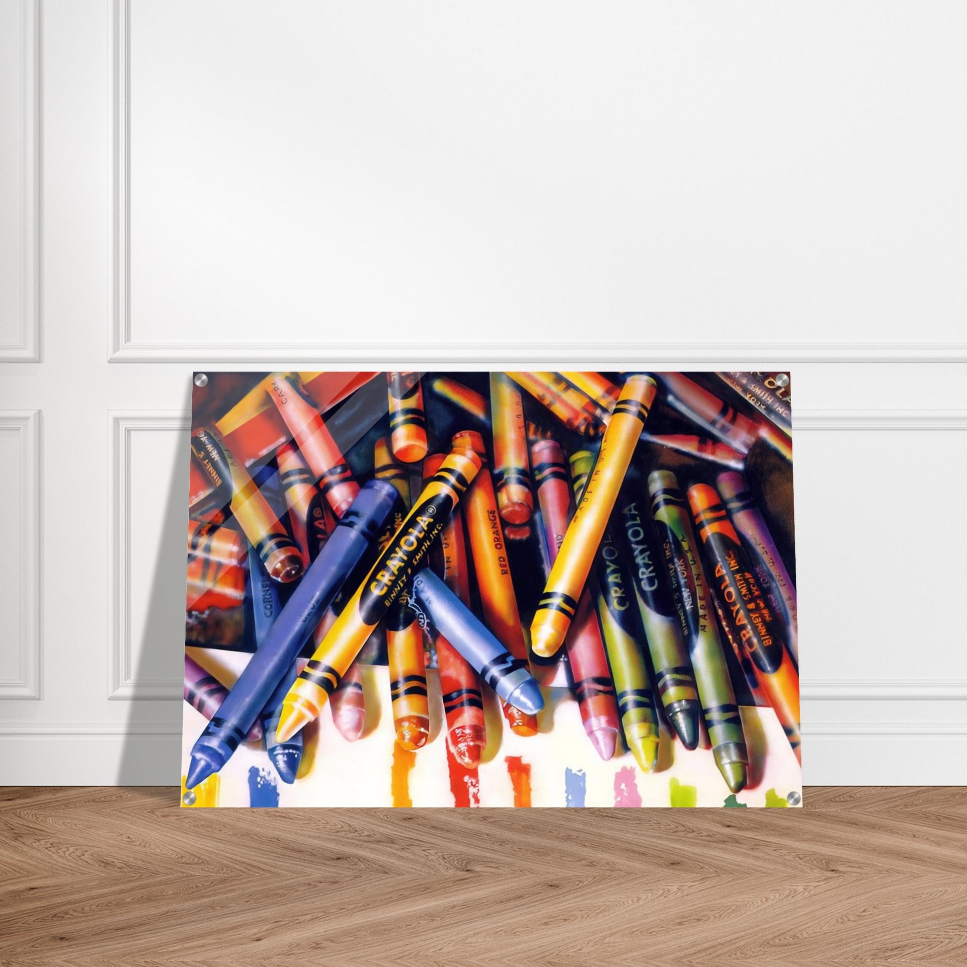 CRAYOLA 1973 - Audrey Flack Acrylic Print - 70x100 cm / 28x40″ inches | Audrey Flack Wall Art | Audrey Flack Prints