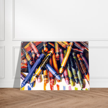 CRAYOLA 1973 - Audrey Flack Acrylic Print - 70x100 cm / 28x40″ inches | Audrey Flack Wall Art | Audrey Flack Prints