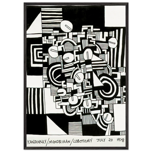 UNTITLED 1978 N4 - Keith Haring Framed Art Print – Black Wooden Frame - Default Title - -Framed Art Print