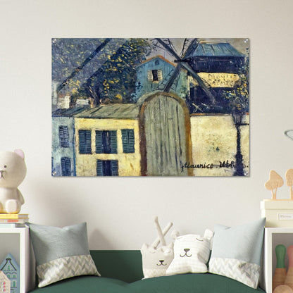 MOULIN DE LA GALETTE 1 - Maurice Utrillo Acrylic Print - 70x100 cm / 28x40″ inches | Maurice Utrillo Wall Art | Maurice Utrillo Prints