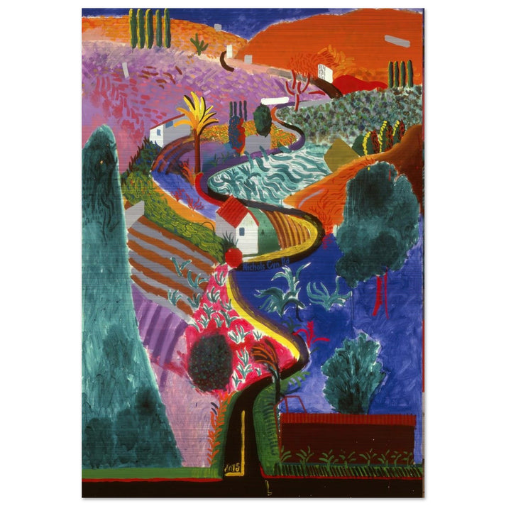 David Hockney - David Hockney Brushed Aluminum Print - 70x100 cm / 28x40 inches | David Hockney Aluminum Print | David Hockney Prints