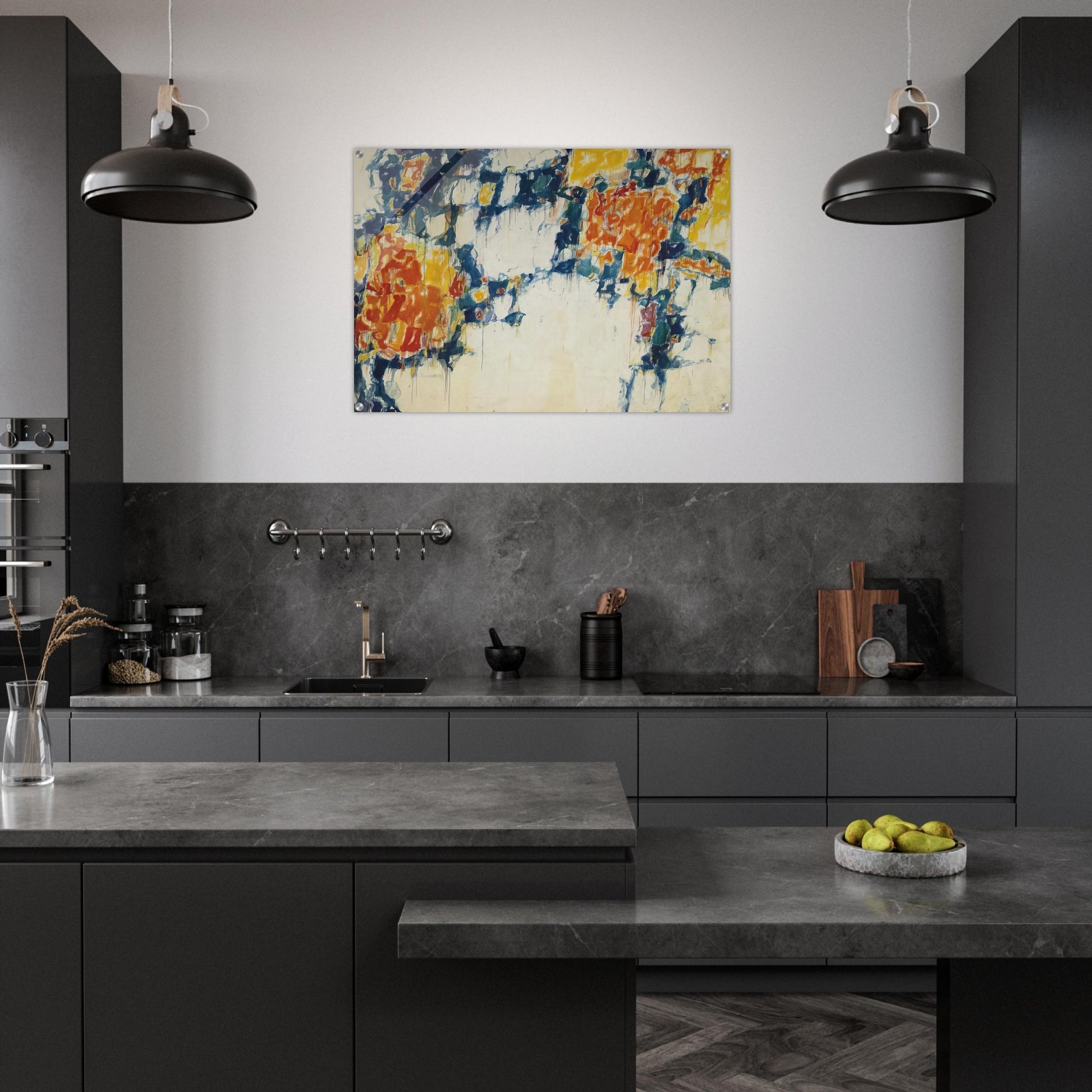 Basel Mural I - Sam Francis Acrylic Print - 70x100 cm / 28x40″ inches | Sam Francis Wall Art | Sam Francis Prints