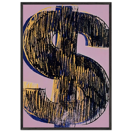 Dollar Sign - Andy Warhol Framed Art Print – Black Wooden Frame - Default Title - -Framed Art Print
