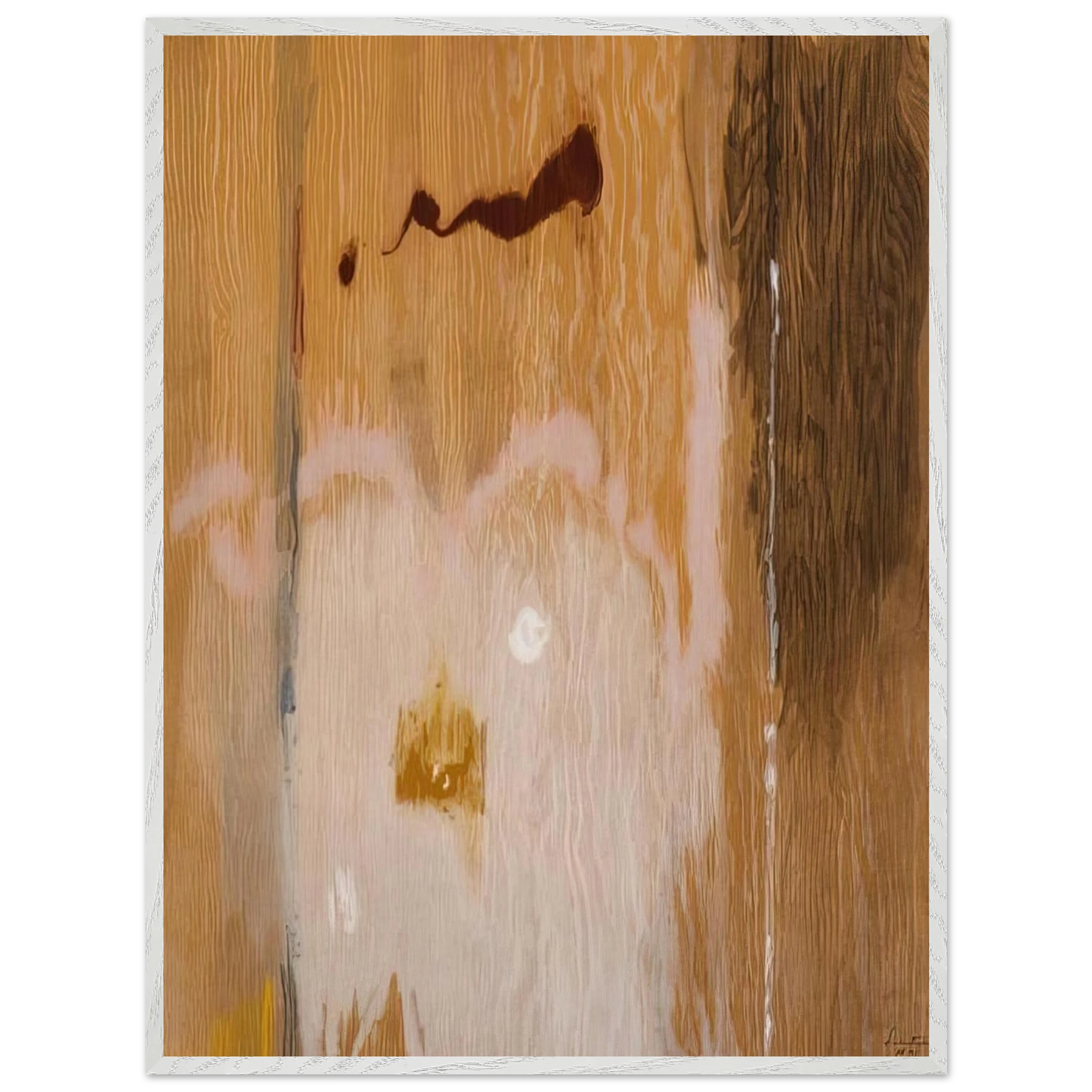Helen Frankenthaler - Tales of Genji VI - 1998 Wall art - 15x20 cm / 6x8 inches - Premium Wooden Framed Poster With Fine Art Paper - White frame