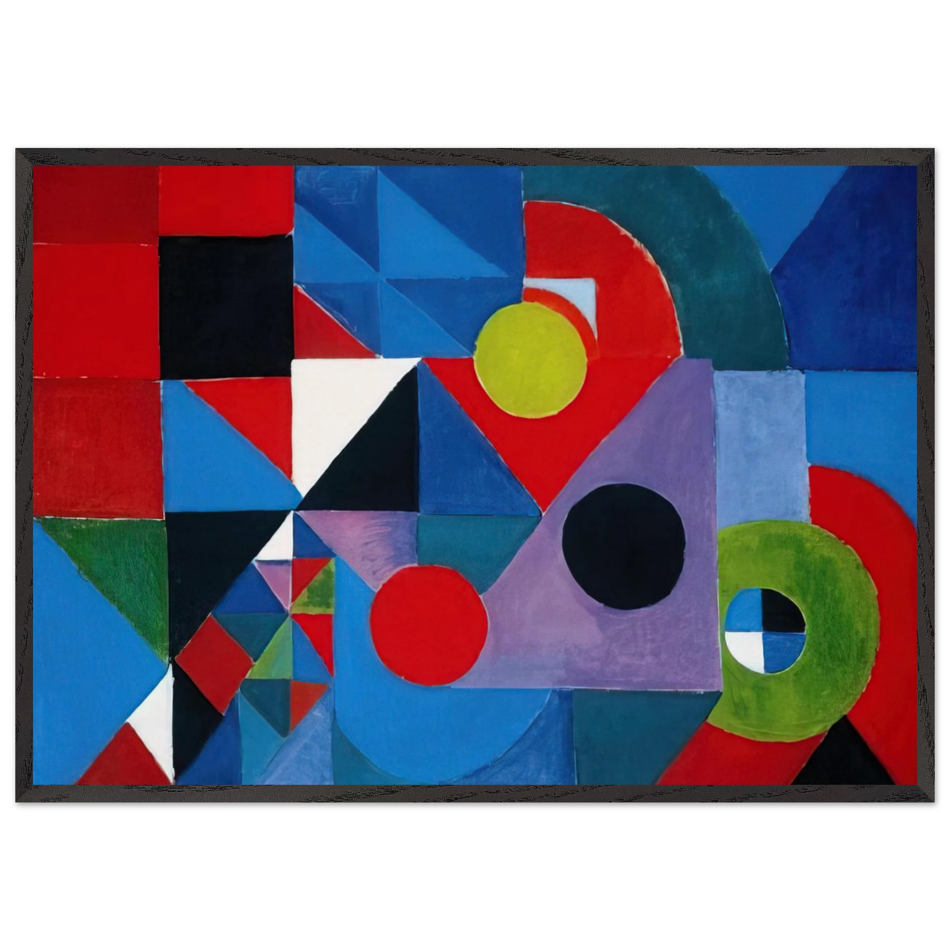 RHYTHM COLOUR - Sonia Delaunay Framed Art Print – Black Wooden Frame - Default Title - -Framed Art Print