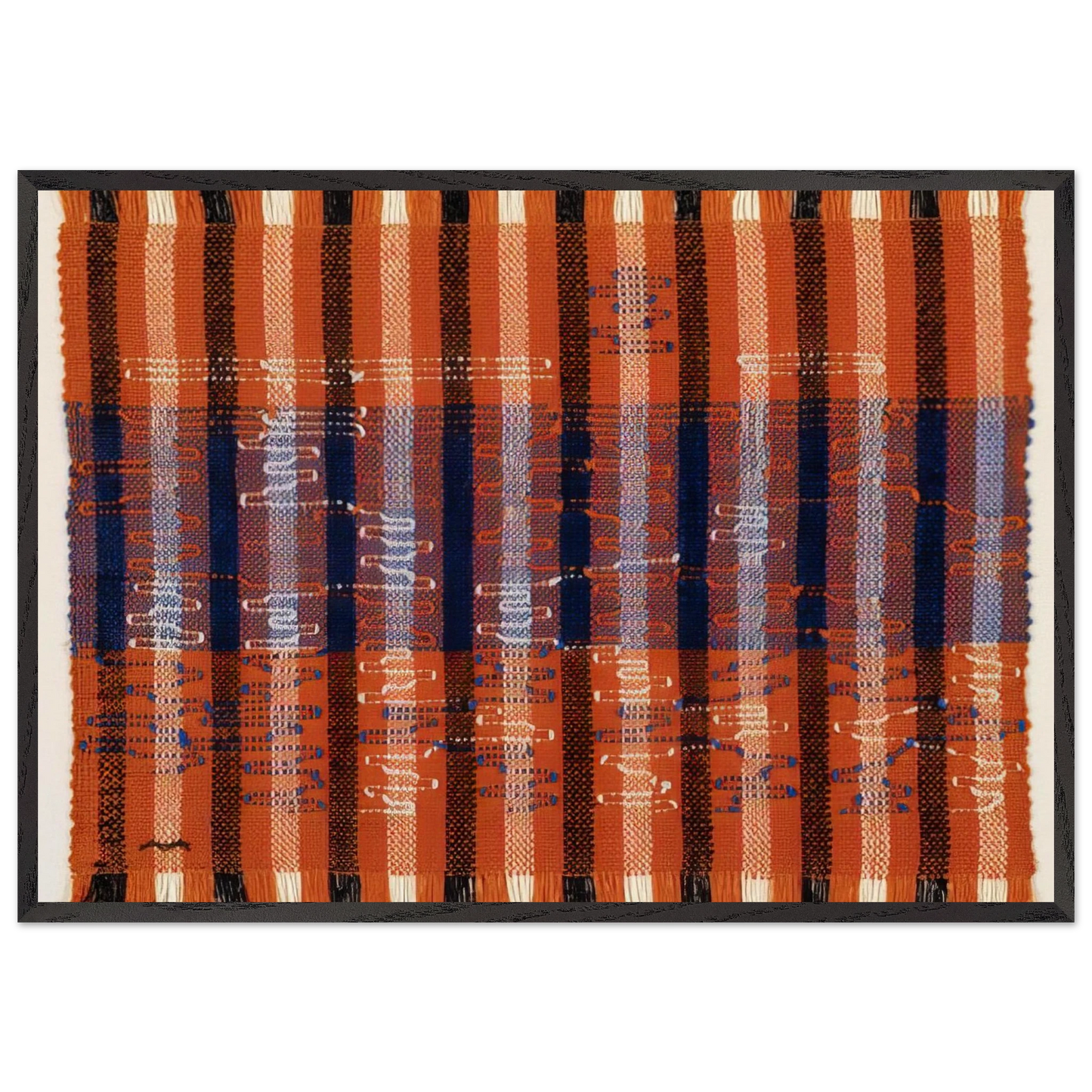 INTERSECTING 1962 - Anni Albers Framed Art Print – Black Wooden Frame - Default Title - -Framed Art Print