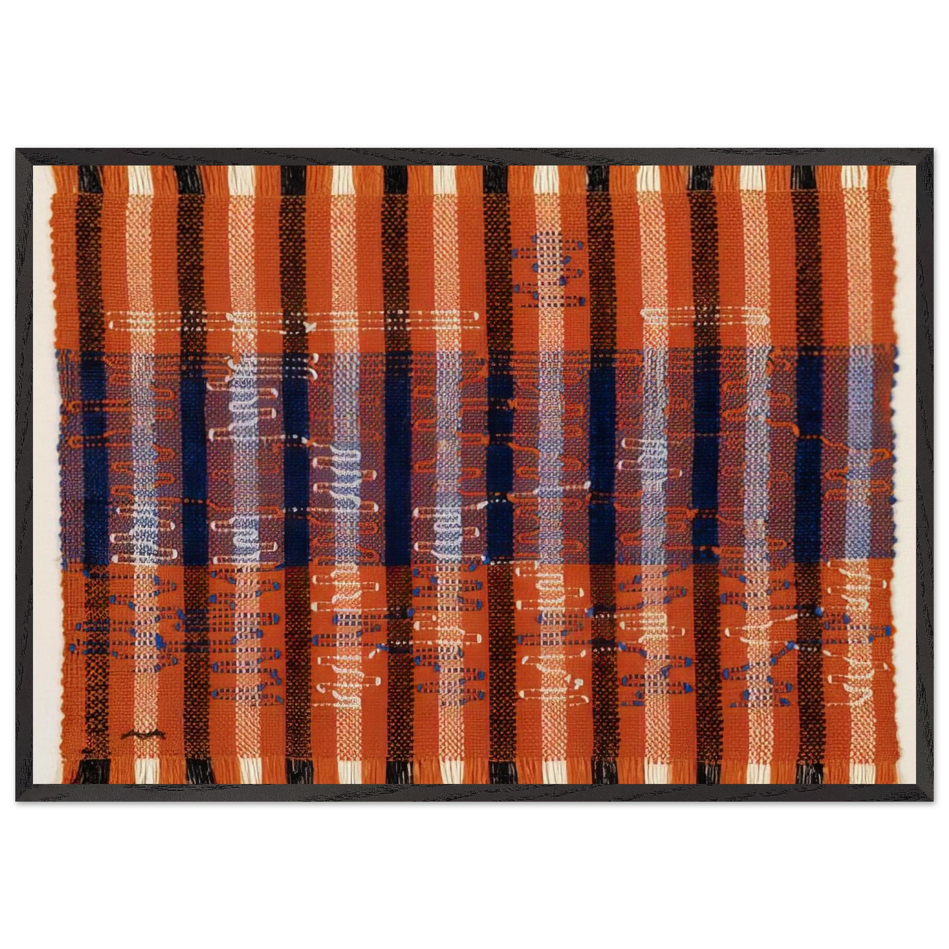 INTERSECTING 1962 - Anni Albers Framed Art Print – Black Wooden Frame - Default Title - -Framed Art Print