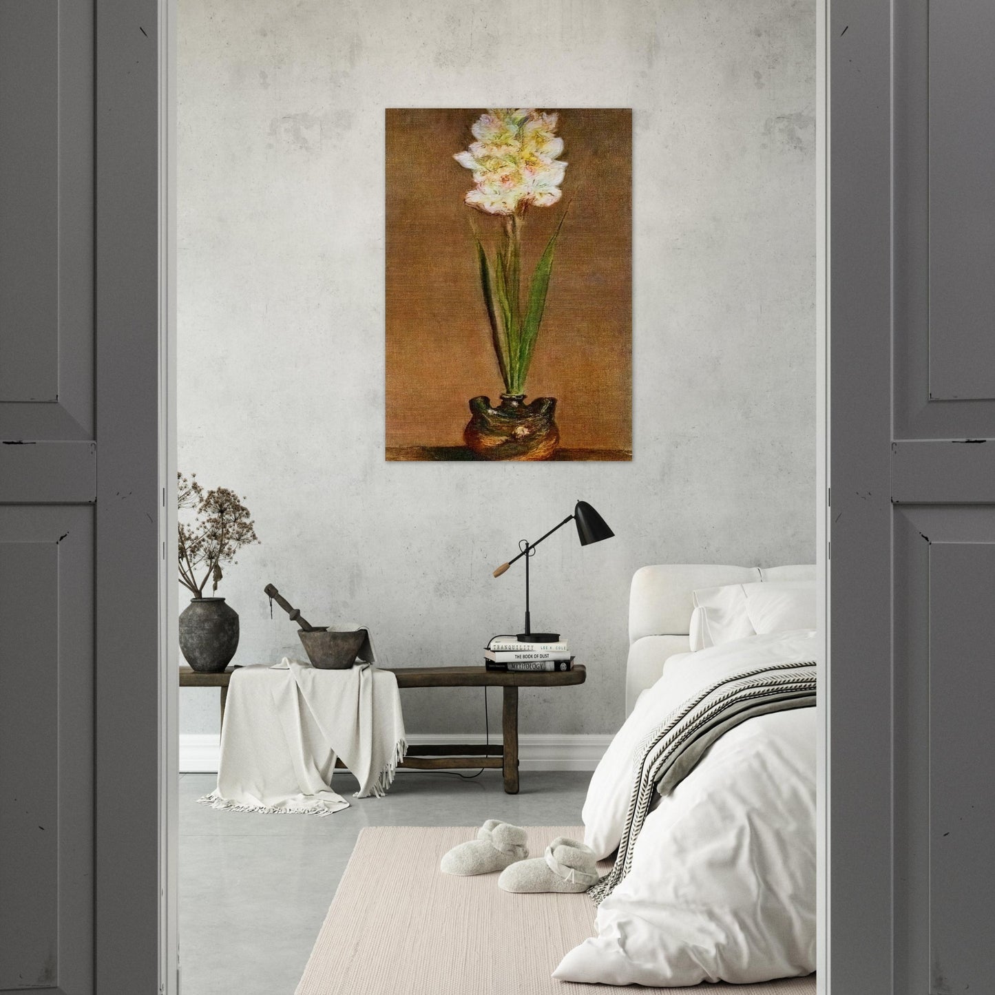 Gladiolus - claude monet Brushed Aluminum Print - 70x100 cm / 28x40 inches | claude monet Aluminum Print | claude monet Prints