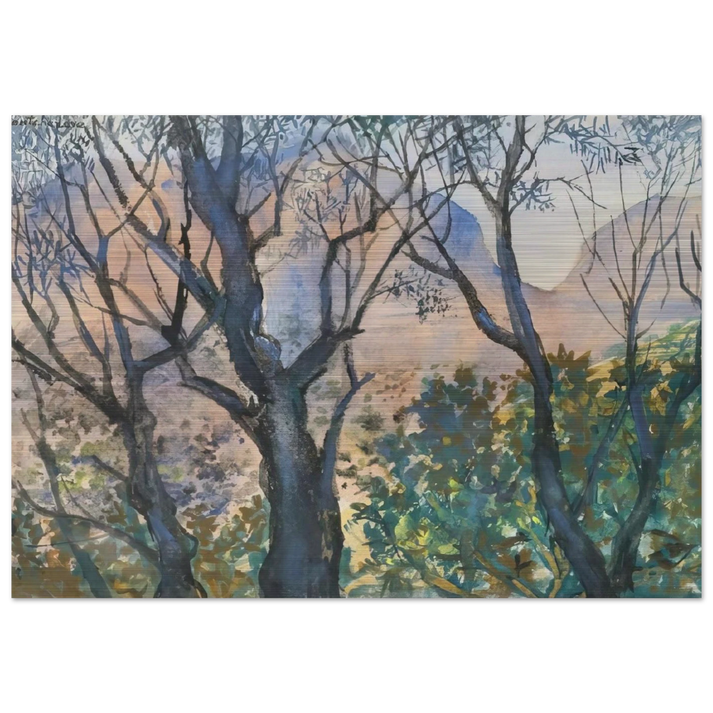 Pink Light - Post-Impressionism - Natalia Goncharova Brushed Aluminum Print - 70x100 cm / 28x40 inches | Natalia Goncharova Aluminum Print | Natalia Goncharova Prints