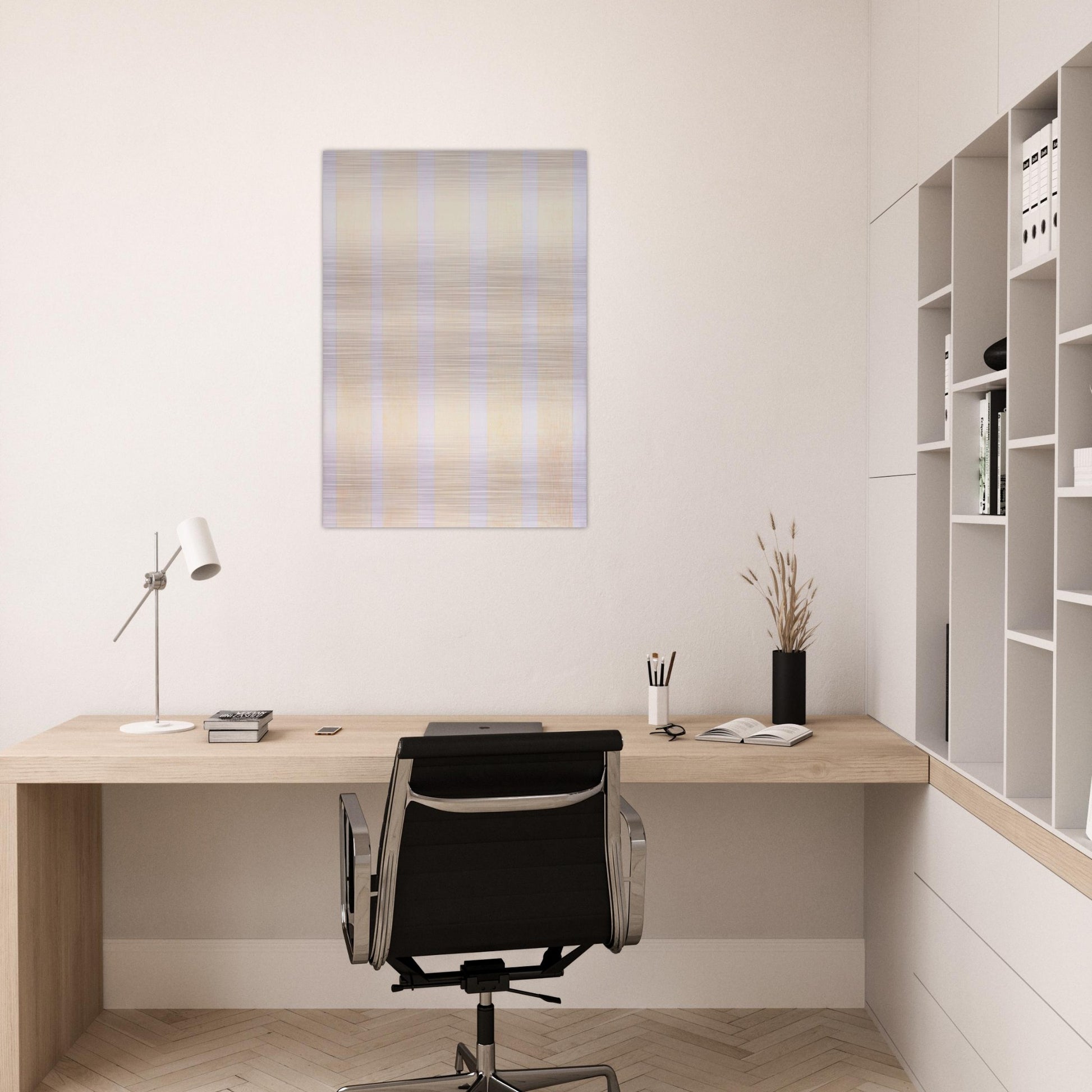 Untitled Number 5 - Agnes Martin Brushed Aluminum Print - 70x100 cm / 28x40 inches | Agnes Martin Aluminum Print | Agnes Martin Prints