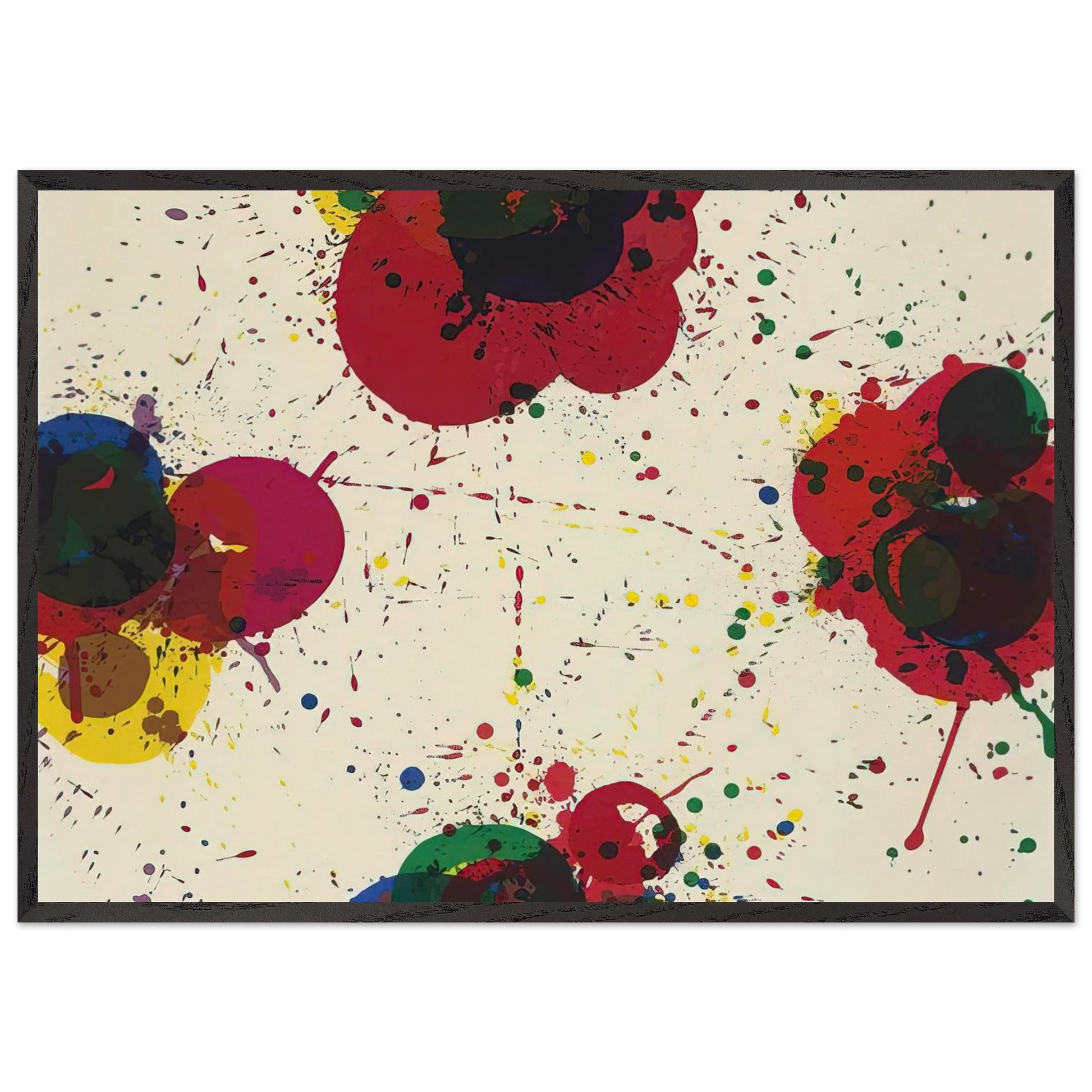 Red Again - Sam Francis Framed Art Print – Black Wooden Frame - Default Title - -Framed Art Print