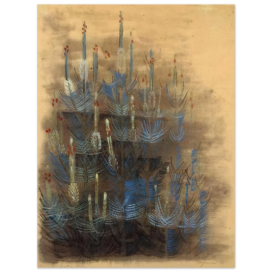 Morris Graves - Young forest pine in bloom - 1947 Fine Art Poster - Default Title