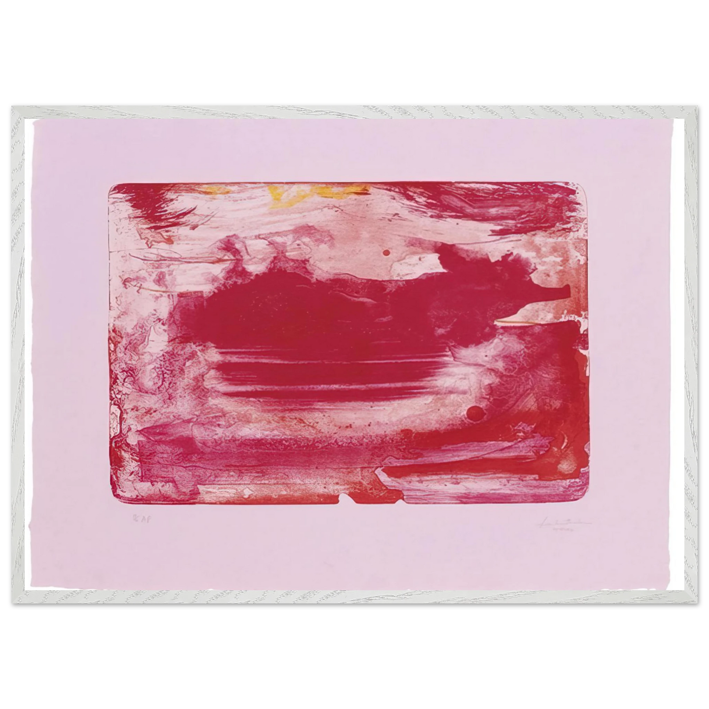 Helen Frankenthaler - The Red Sea - 1982 Wall art - 50x70 cm / 20x28 inches - Premium Wooden Framed Poster With Fine Art Paper - Black frame