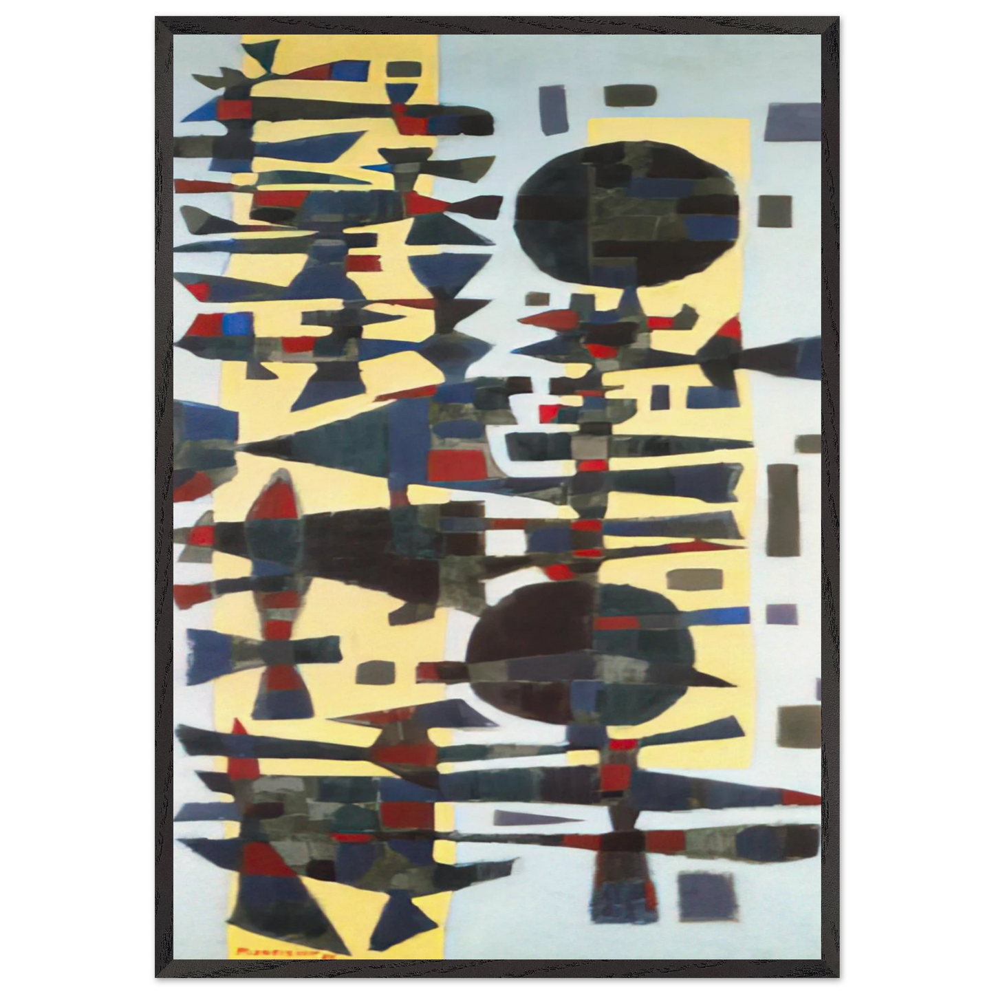 Fete en Zeeland - 1955 - Alfred Manessier Framed Art Print – Black Wooden Frame - Default Title - -Framed Art Print