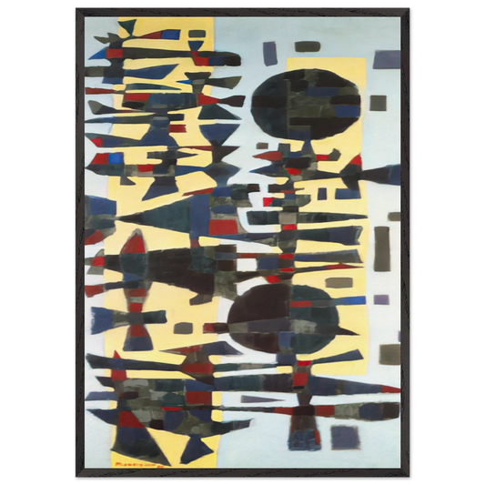 Fete en Zeeland - 1955 - Alfred Manessier Framed Art Print – Black Wooden Frame - Default Title - -Framed Art Print