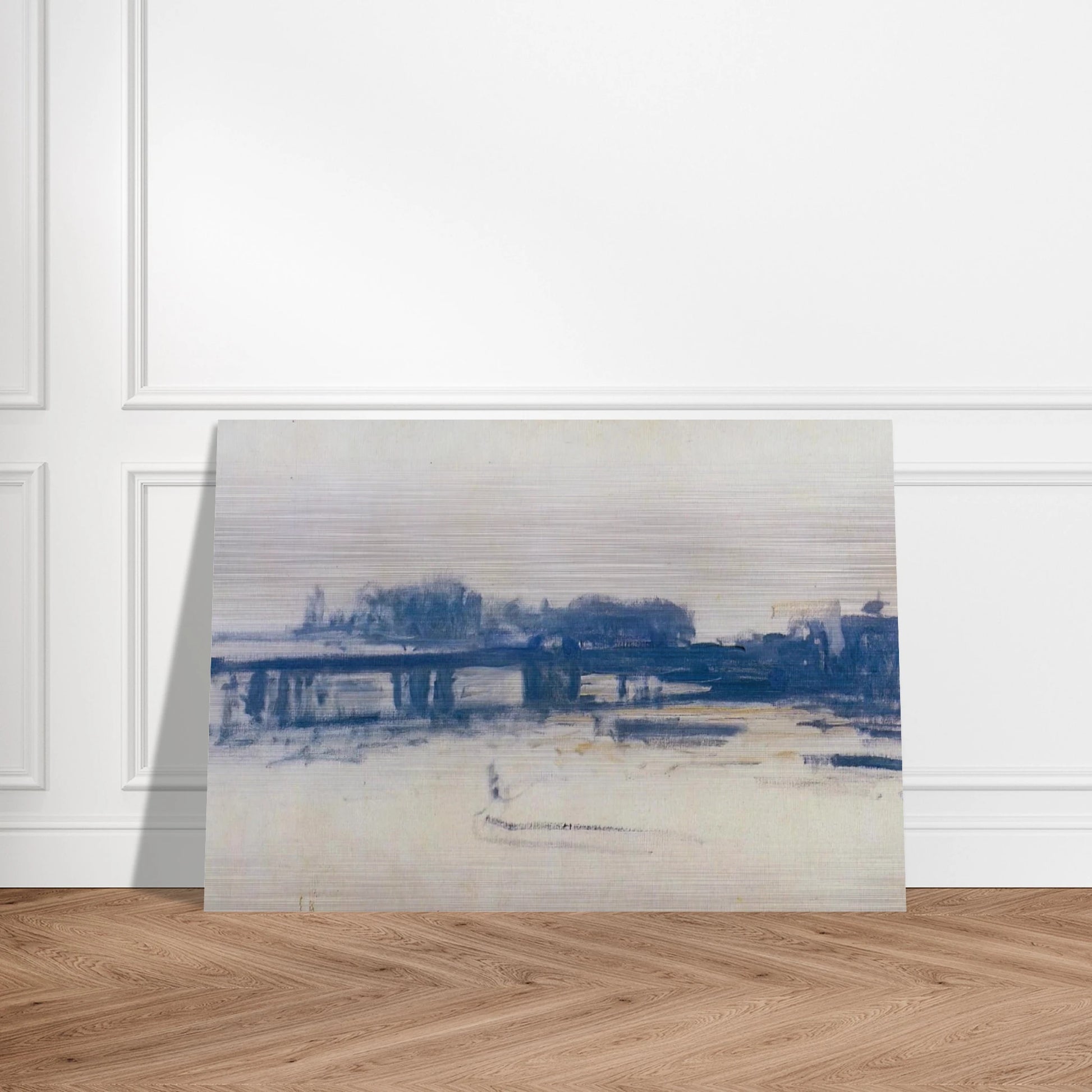 Charing Cross Bridge study - claude monet Brushed Aluminum Print - 70x100 cm / 28x40 inches | claude monet Aluminum Print | claude monet Prints